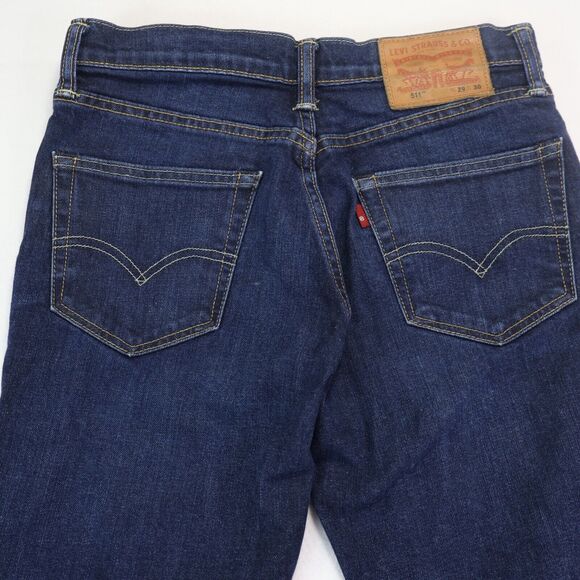 Levis 511 Jeans Mens 29x30 (Fits 28x29) Blue Stretch Denim Slim Straight - Picture 5 of 9